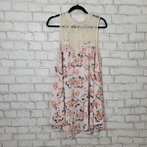 Umgee floral lace back mini dress